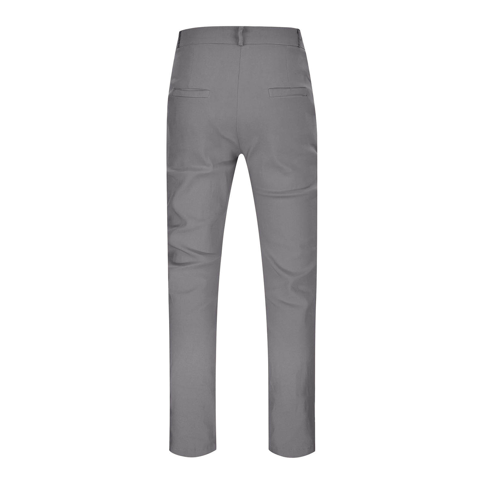 thumbnail image 5 of Pantalones chinos clásicos para hombre con pliegues y cintura plana - Pierna recta, cintura elástica, adecuados para hombres maduros, 5 of 7